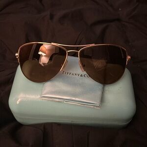 Tiffany & Co Semi-Rimless Aviator Sunglasses